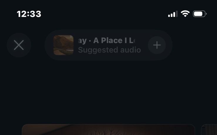 Tap on the Cross in the Top Left