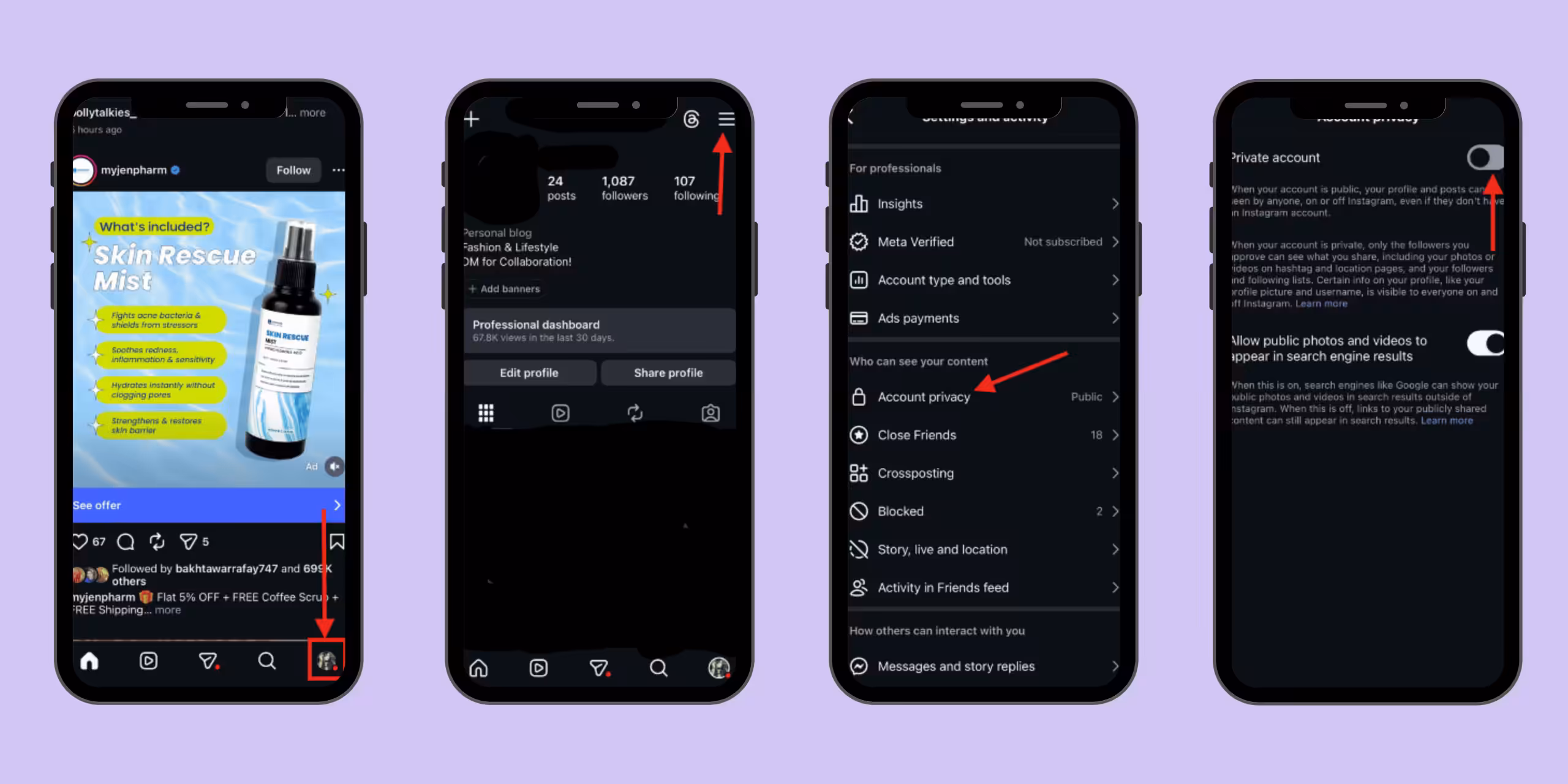 Steps for How to Hide Following List on Instagram