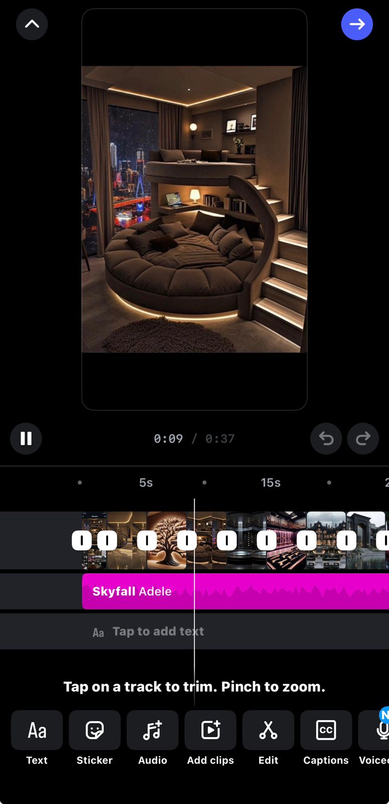 Add Music Captions and Edit Your Reel