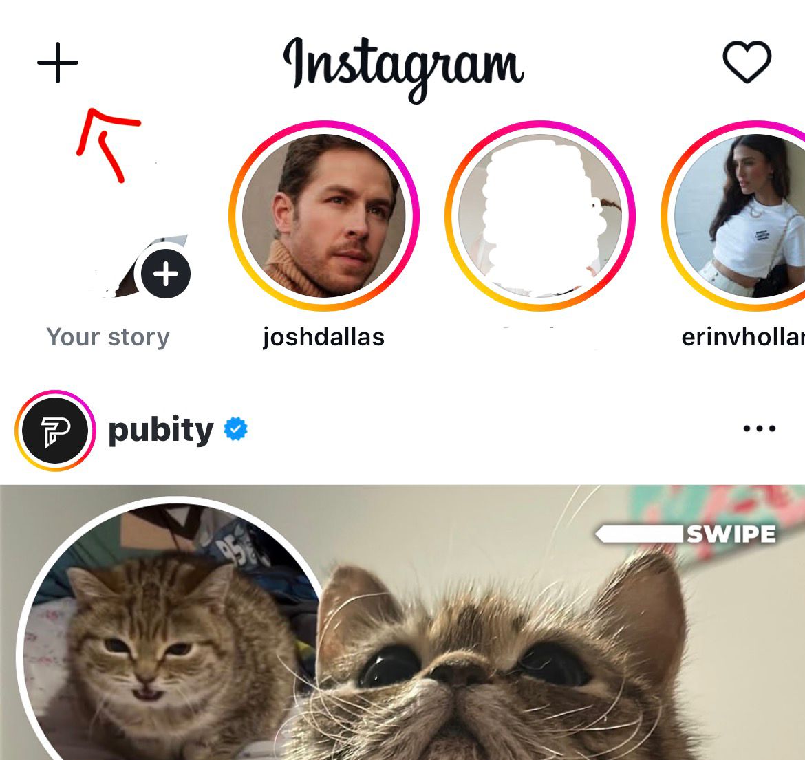 Tap the + Icon on Top Left