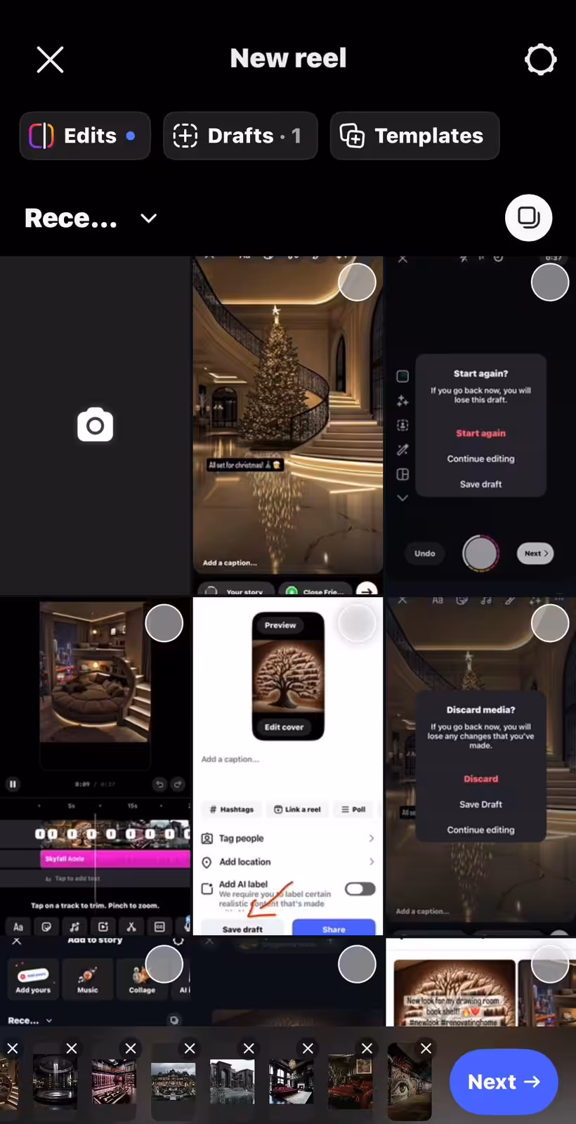 Everything About Instagram Drafts: 2026 Edition 13 Select Photos to Create a New Reel