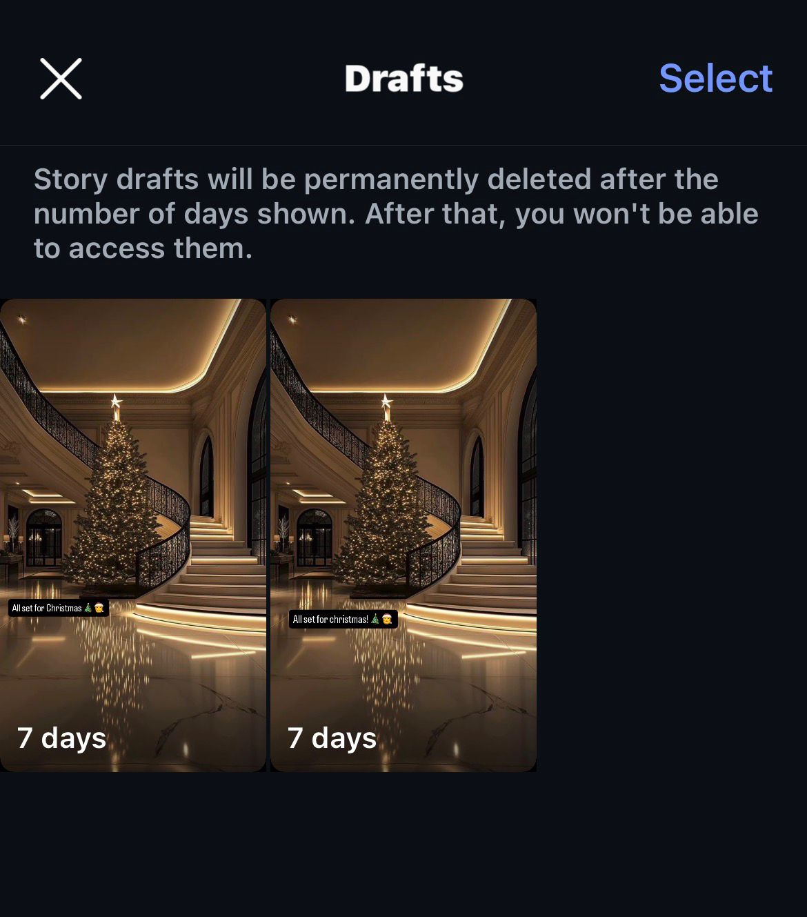 Stories Drafts Are Only Temporary