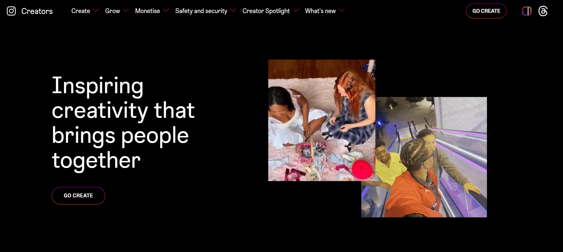 Instagram Creator Blog’s Landing Page