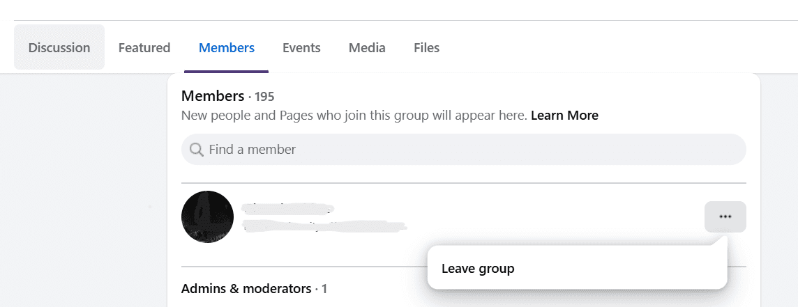  Leaving a Facebook Group After Removing All Members