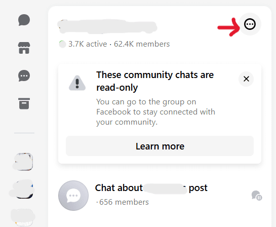 Tap the Group Name or Three Dots Icon at the Top