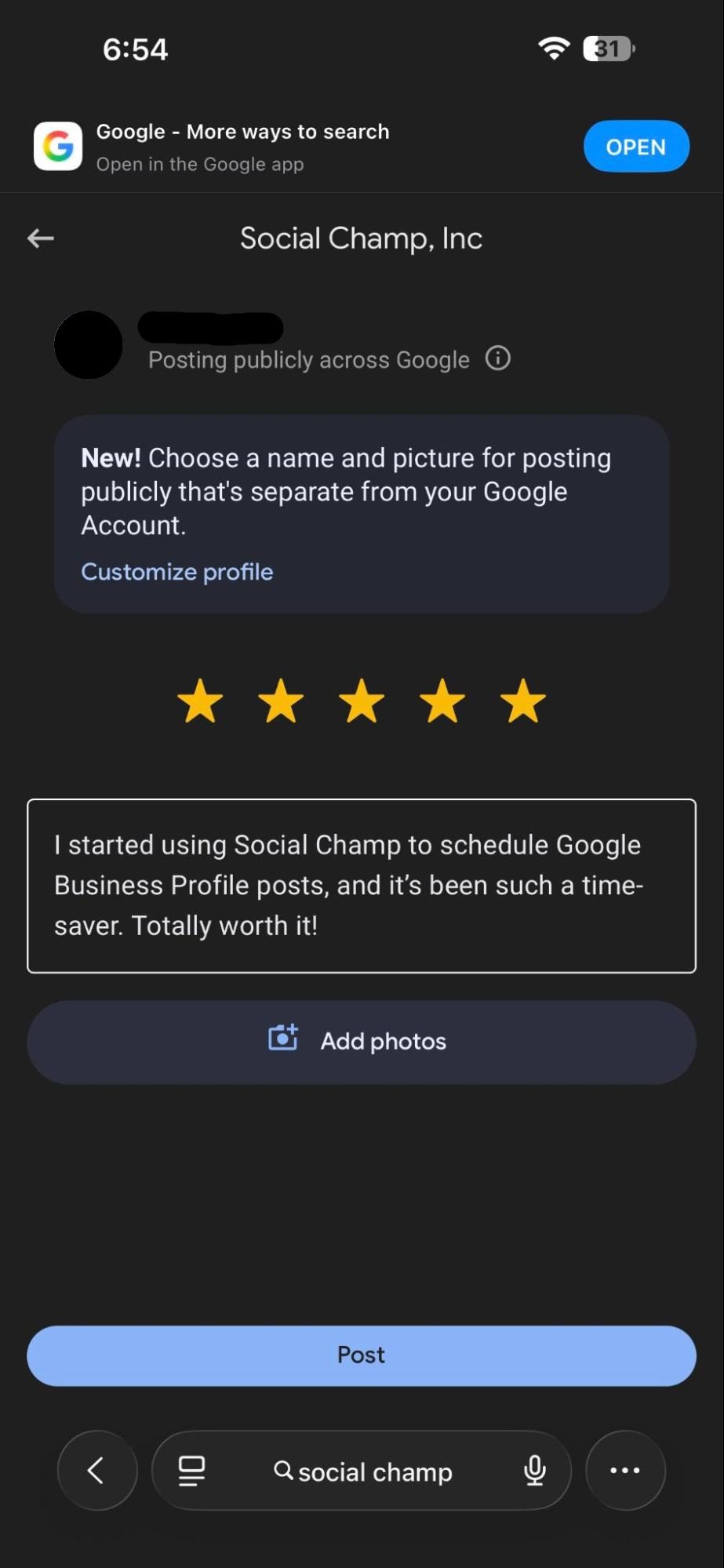 Rate and Write Your Review