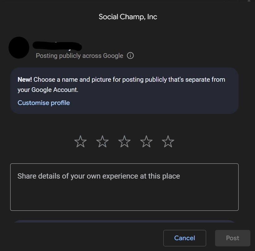The Section to Write Your Review