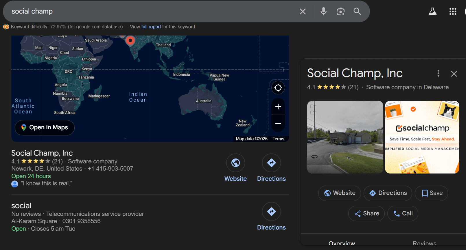 Information about Social Champ’s Profile
