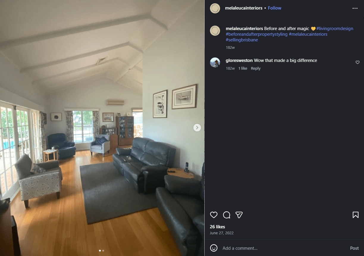Social Media Marketing for Property Management: A Guide for Mixed-Use Property Managers 18 Instagram Carousel Showing Before-And-After Apartment Renovation