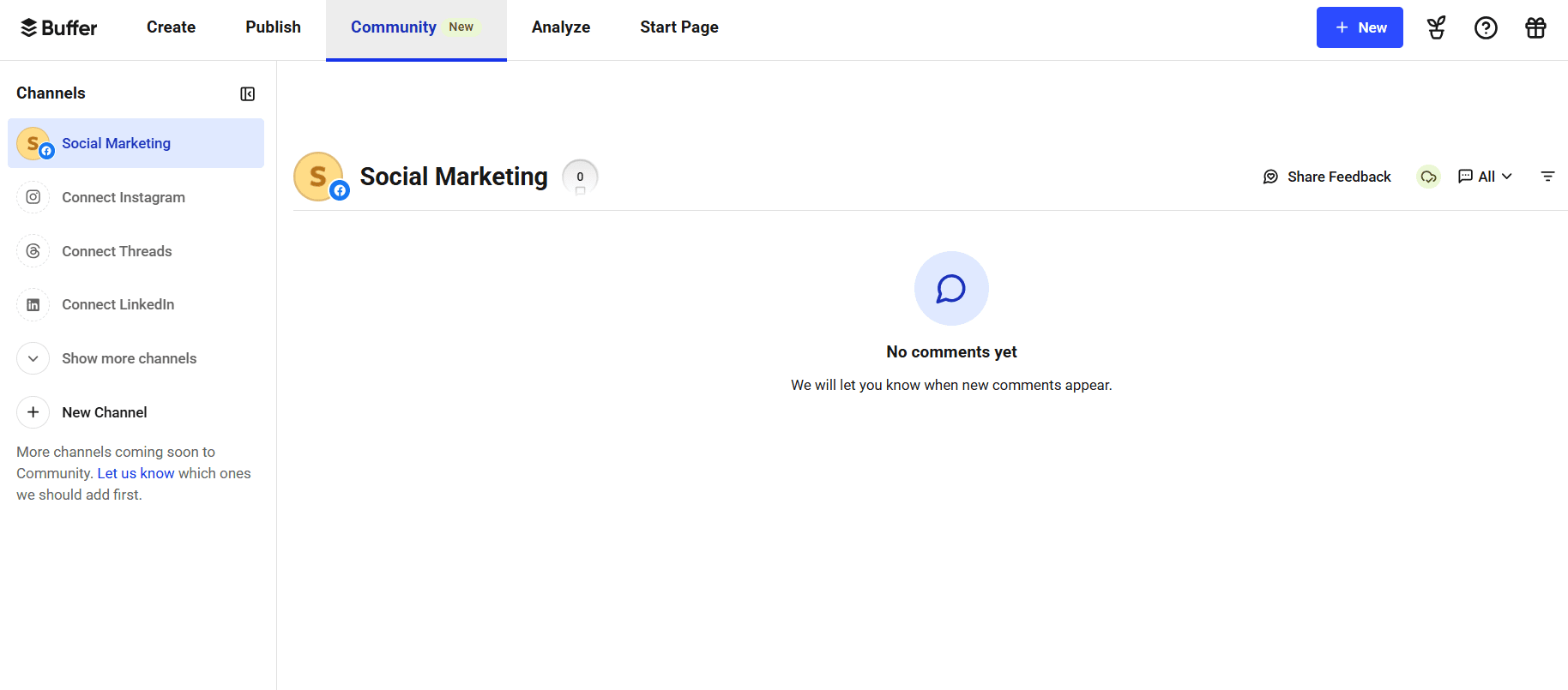 Buffer’s Social Inbox