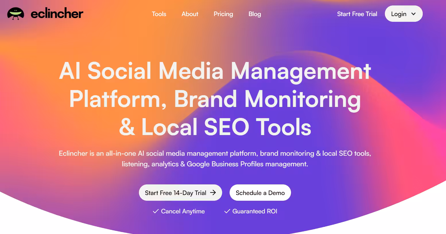 15 Best Social Media Engagement Tools in 2026 19 Eclincher’s Landing Page