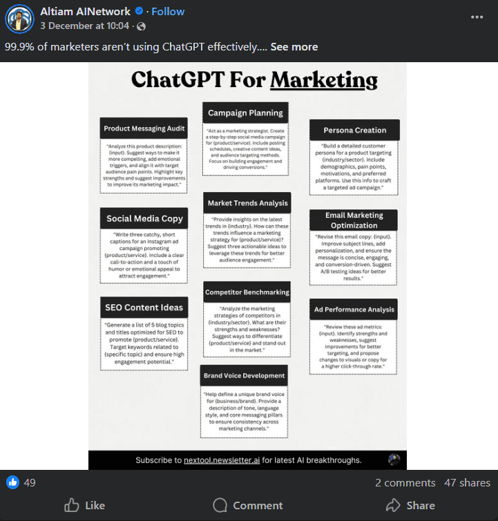 A Video Post on Facebook