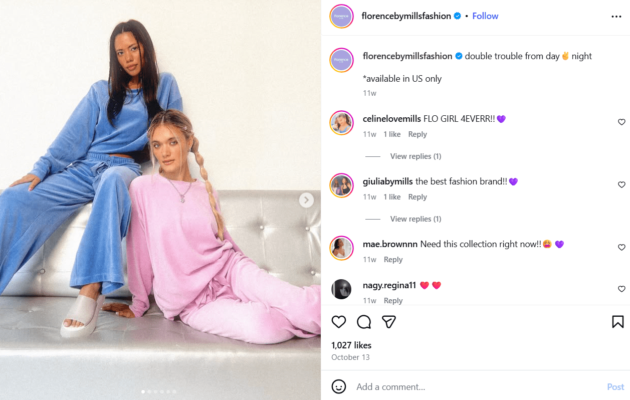 An Instagram Post Showcasing Two Products