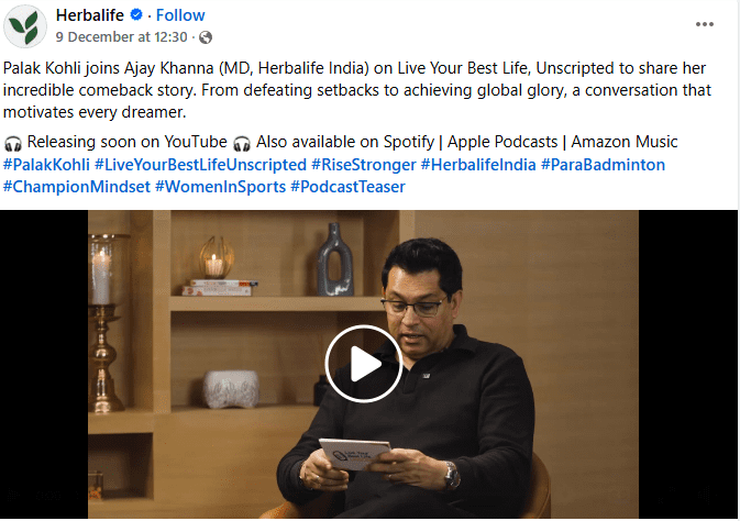 Podcast Teaser on Facebook