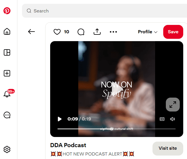 Podcast Teaser on Pinterest