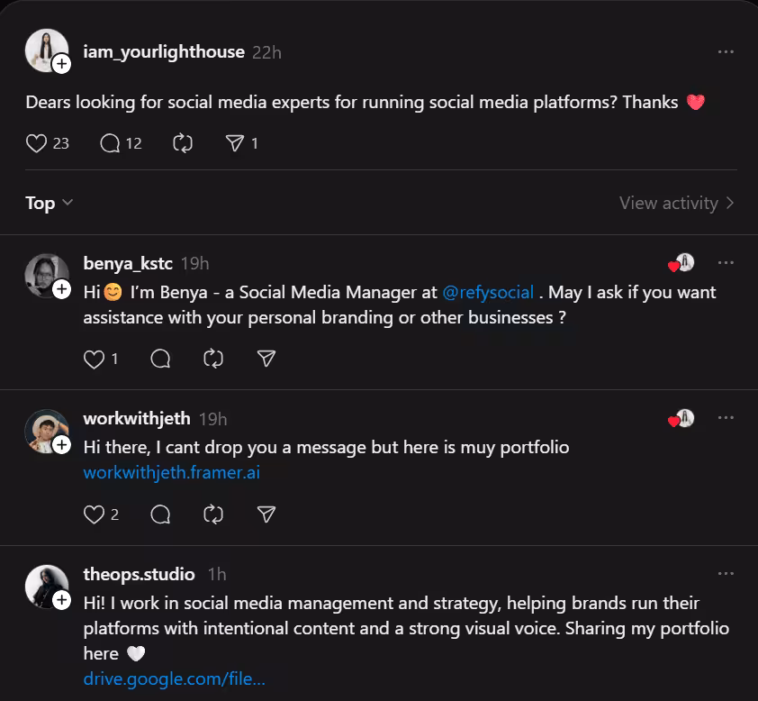 A Post on Threads