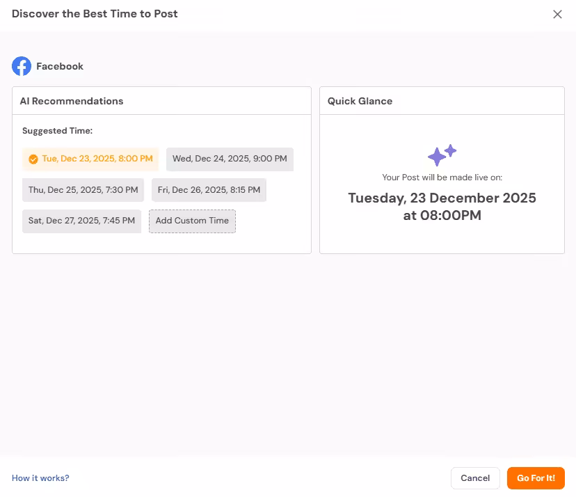How To Tag Everyone in a Facebook Group in 2026: Complete Guide 17 Social Champ's Best Time to Post Feature