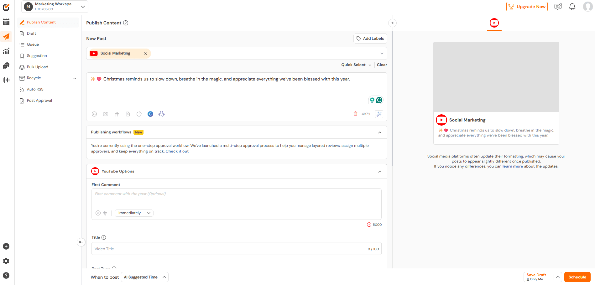 Social Champ's Dashboard