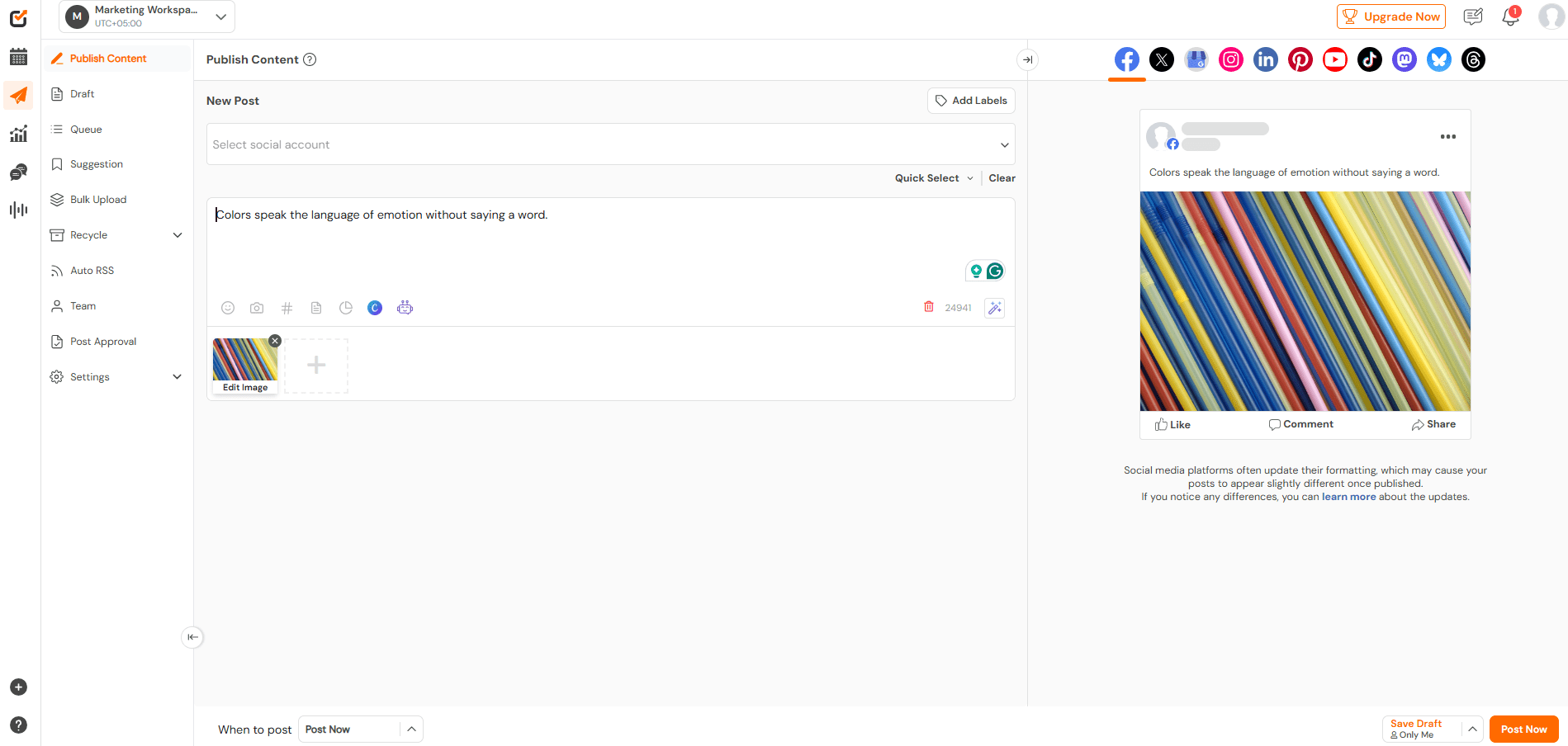 Social Champ’s Dashboard
