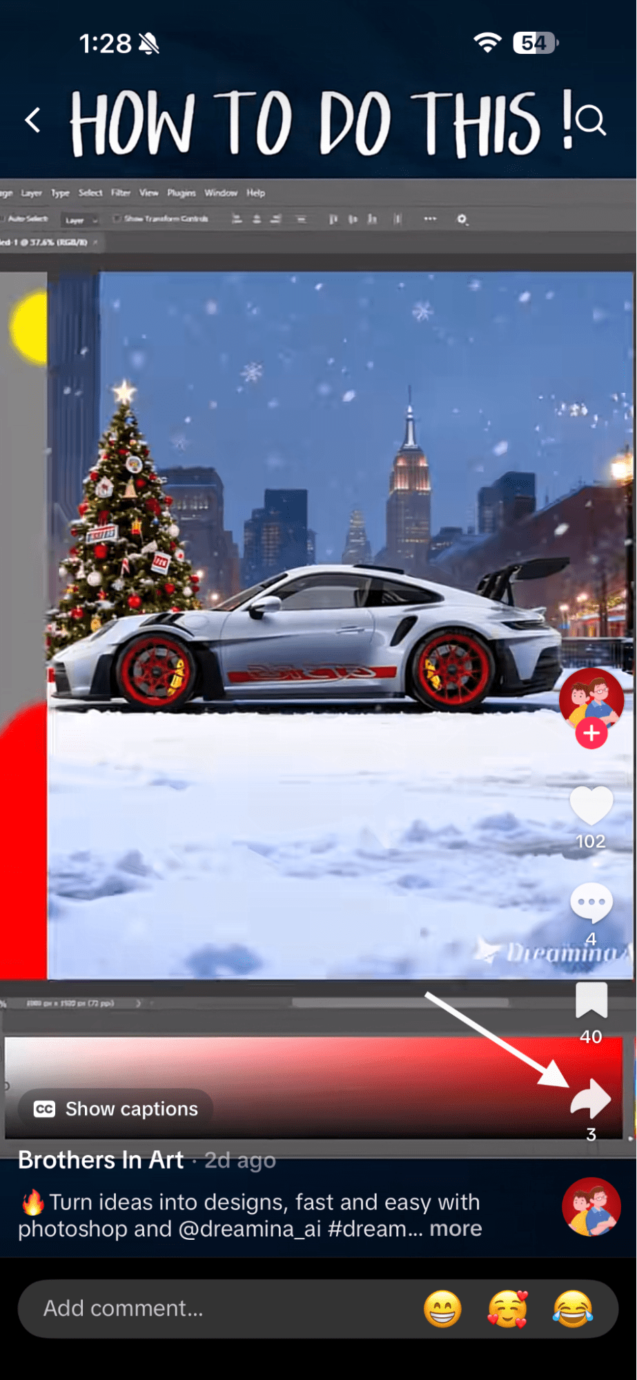 Tap the “Share” Option