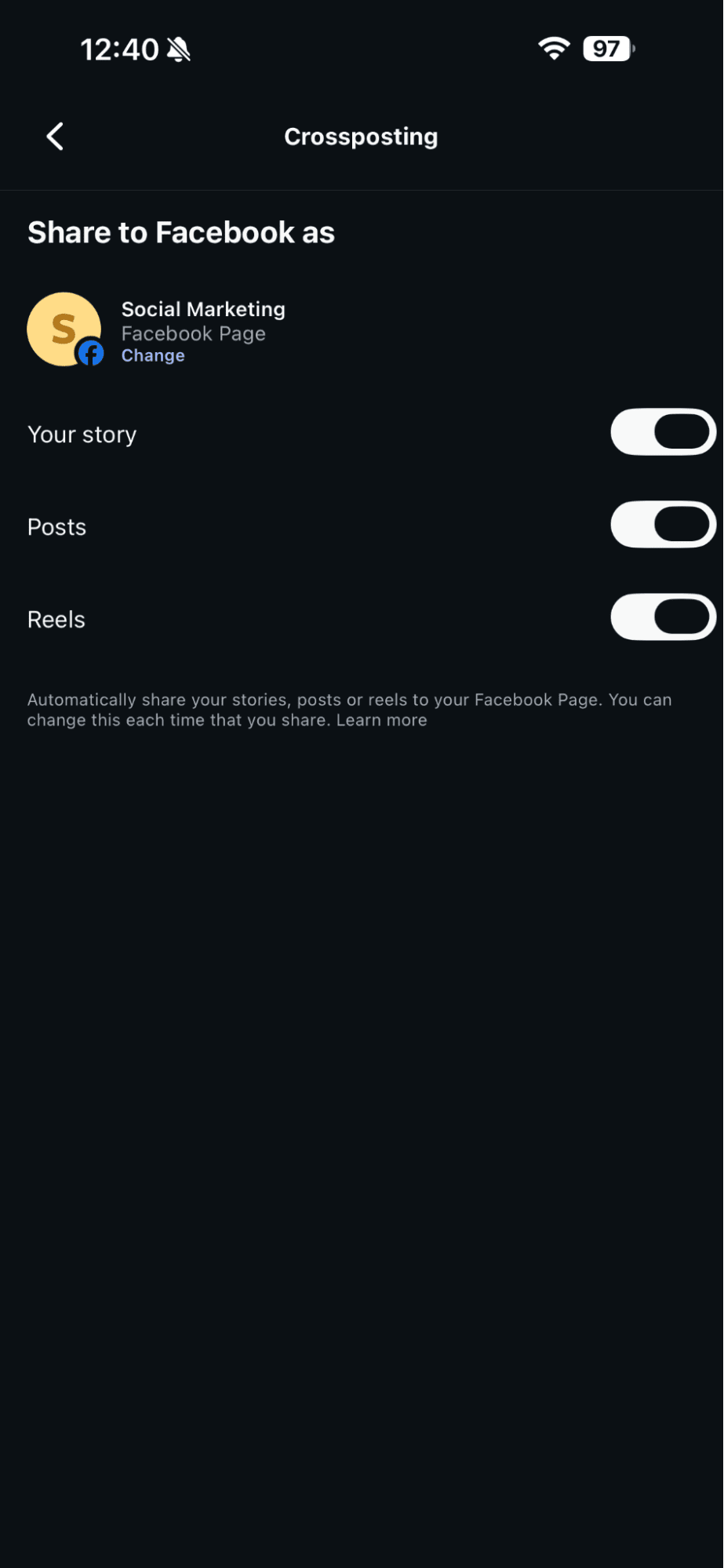 Turn on the Toggle Buttons