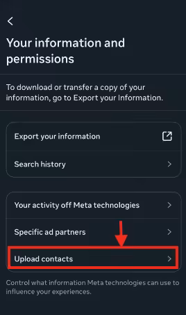 Click on Upload Contacts
