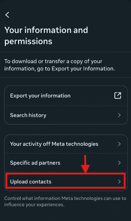 Click on Upload Contacts