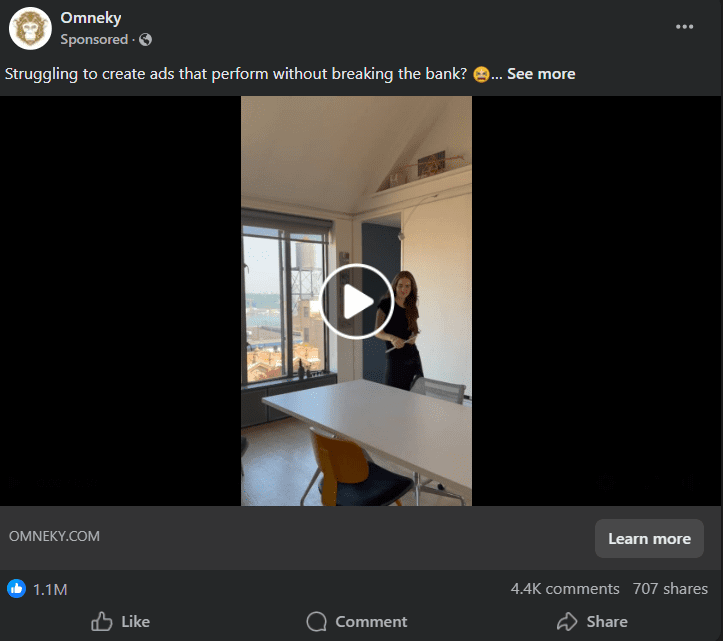 A Video Post on Facebook
