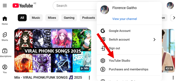YouTube Studio Feature