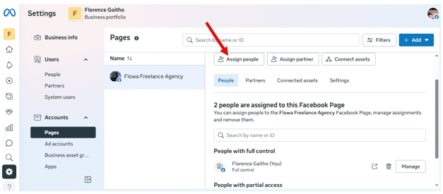 Select Assign People 