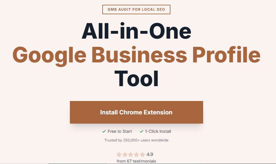 GMB Everywhere's Landing Page