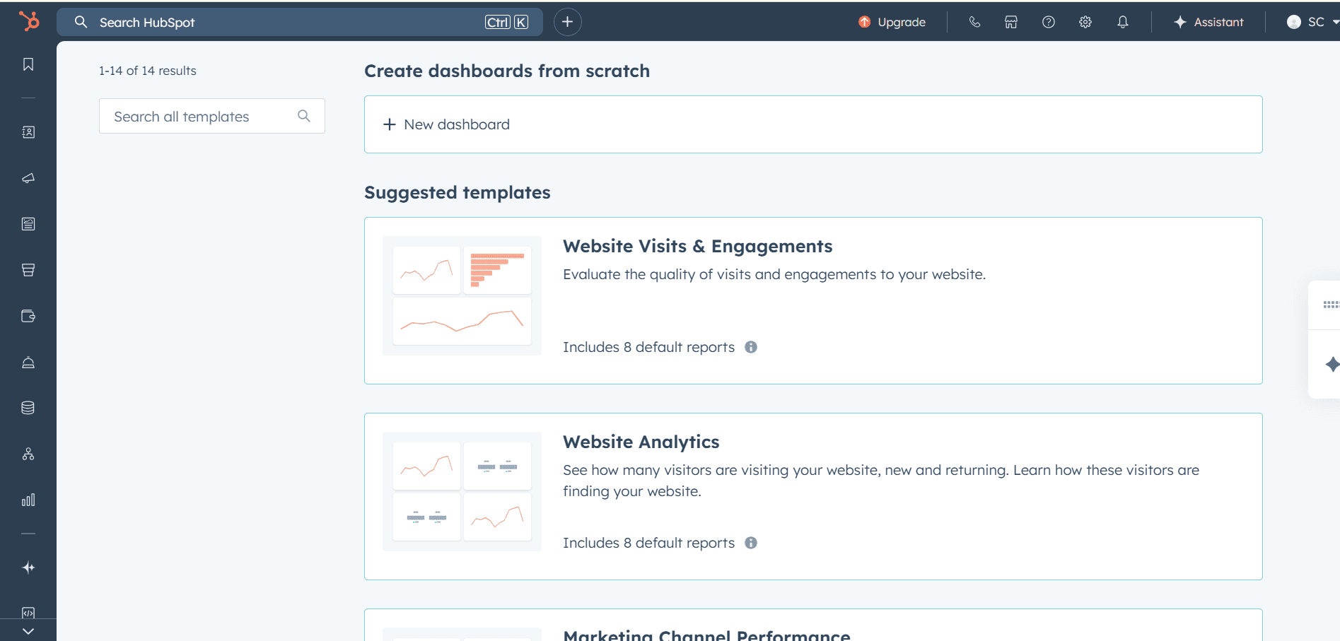 HubSpot's Dashboard