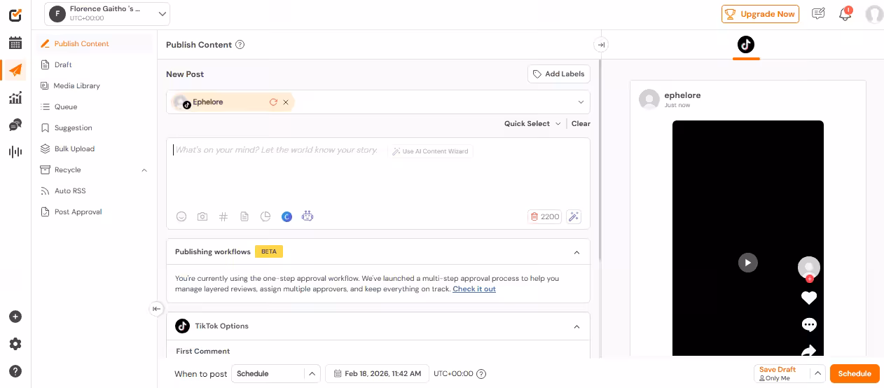 Social Champ's Dashboard