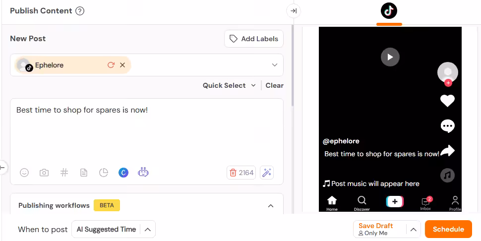 Social Champ’s Post Preview