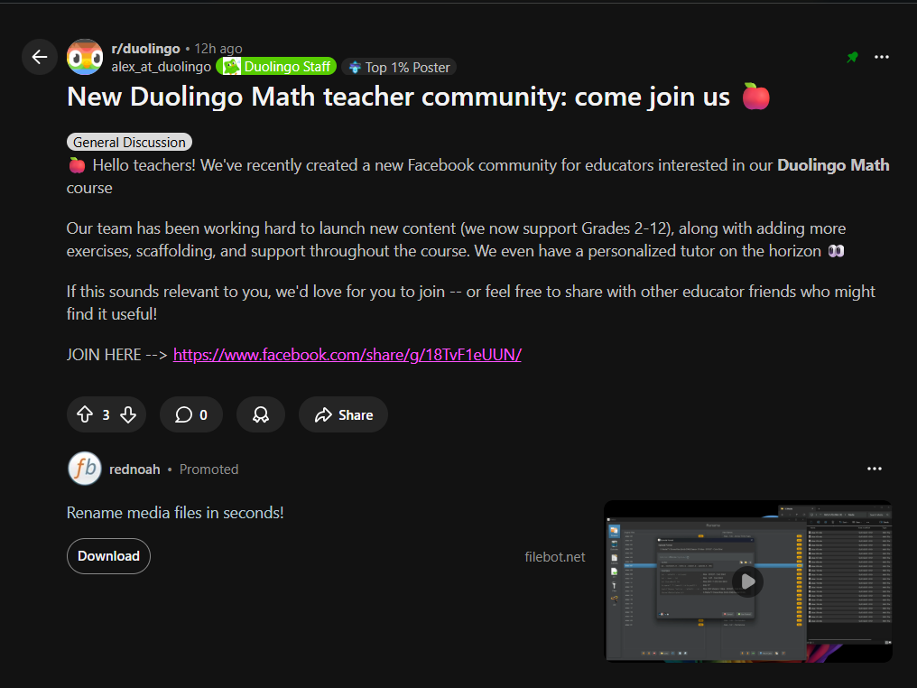 Reddit for Business: How to Market and Advertise Effectively in 2026 4 An Example of a Brand (Duolingo) Using Reddit for Business