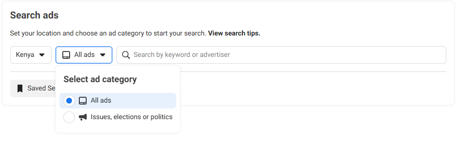 How to See Competitors’ Facebook Ads (and Learn From Them) 6 Choose All Ads