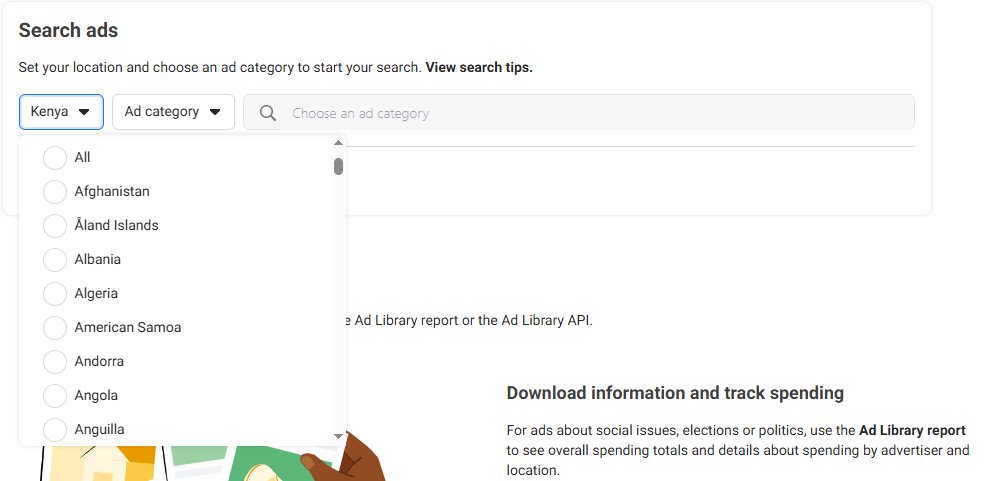 How to See Competitors’ Facebook Ads (and Learn From Them) 5 Choose Country