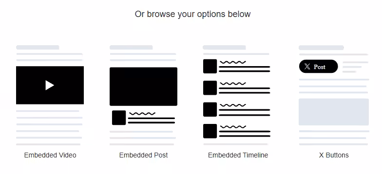Choose From the Embed Options