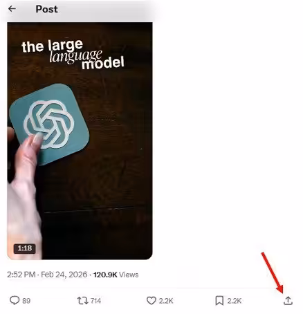 Select the Share Icon