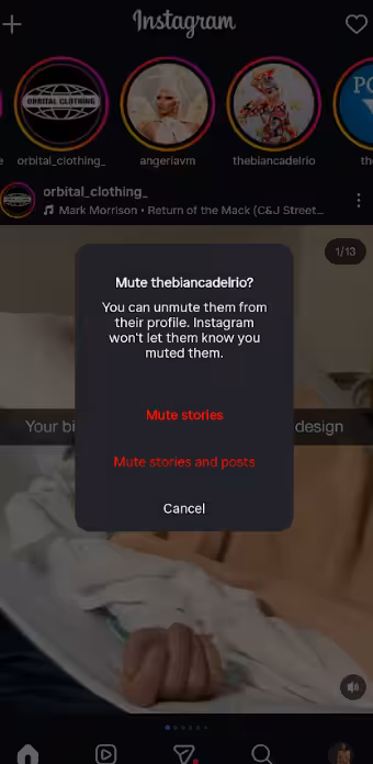 Select Mute Stories