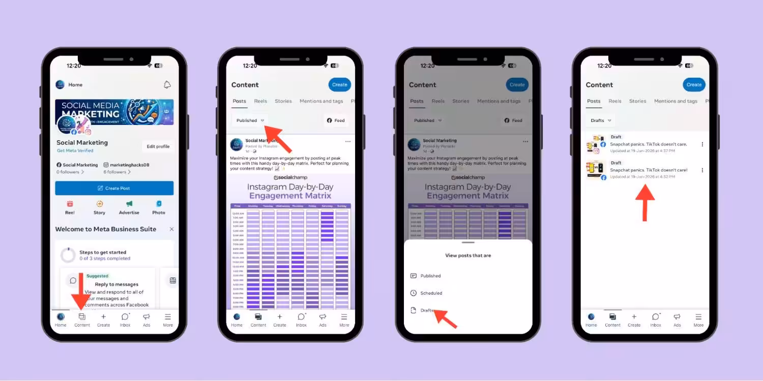 How to Find Drafts on Facebook in 2026 9 How to Find Drafts on the Meta Business Suite Mobile App