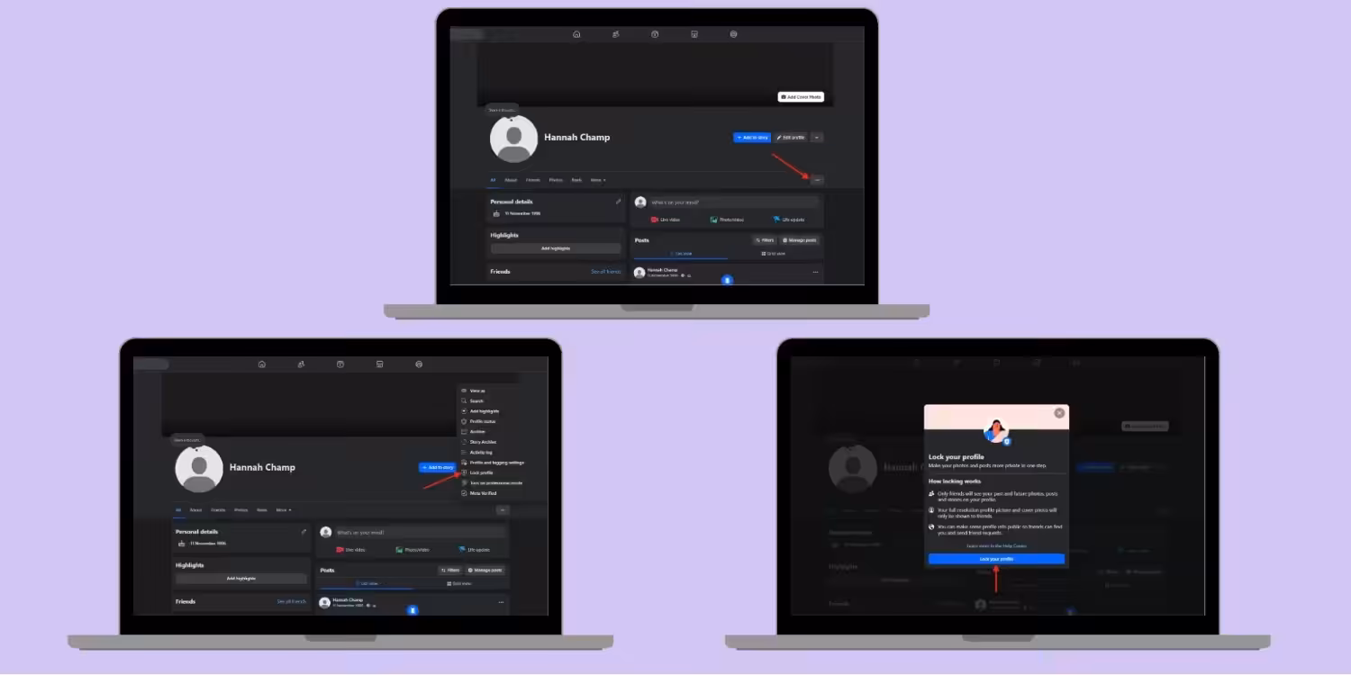 How to Lock Facebook Profile on Desktop