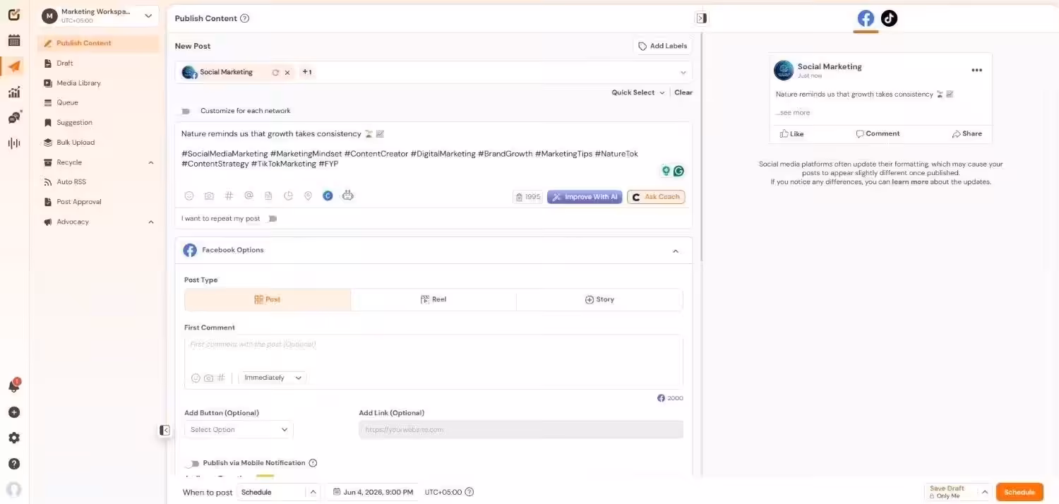 How to Find Drafts on Facebook in 2026 10 Social Champ's Dashboard