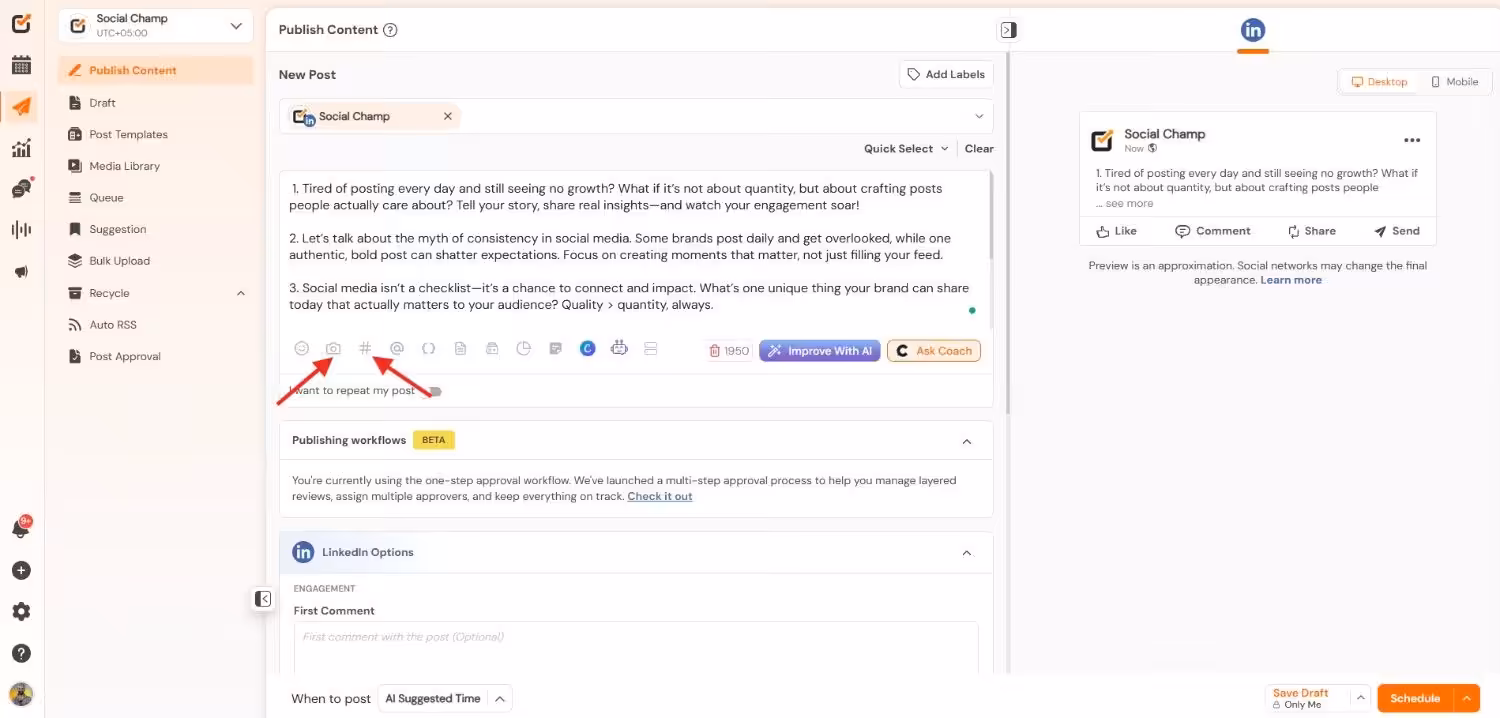 Smart Scheduling: Boost Engagement With AI-Powered Publishing 3 Write Your Content