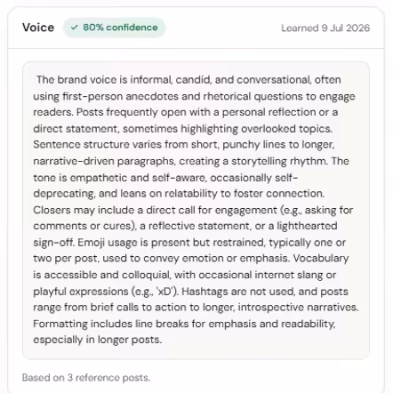 Switch Brand Profile Voice Settings
