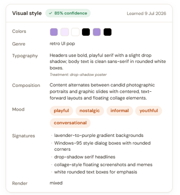 Switch Brand Profile Visual Style