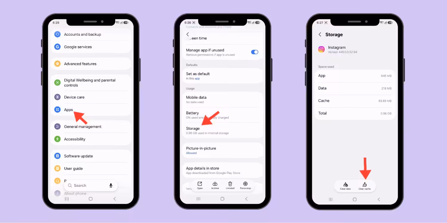 How to Clear Cache on Instagram on Samsung