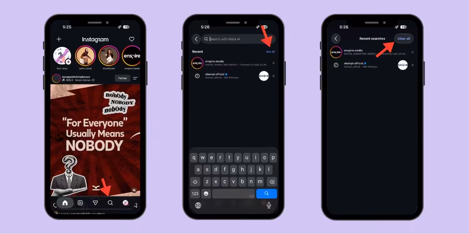 How to Clear Search History on Instagram