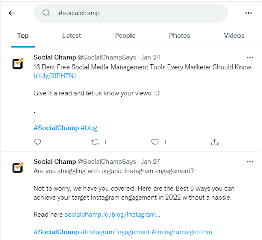 Twitter brand hashtags 
