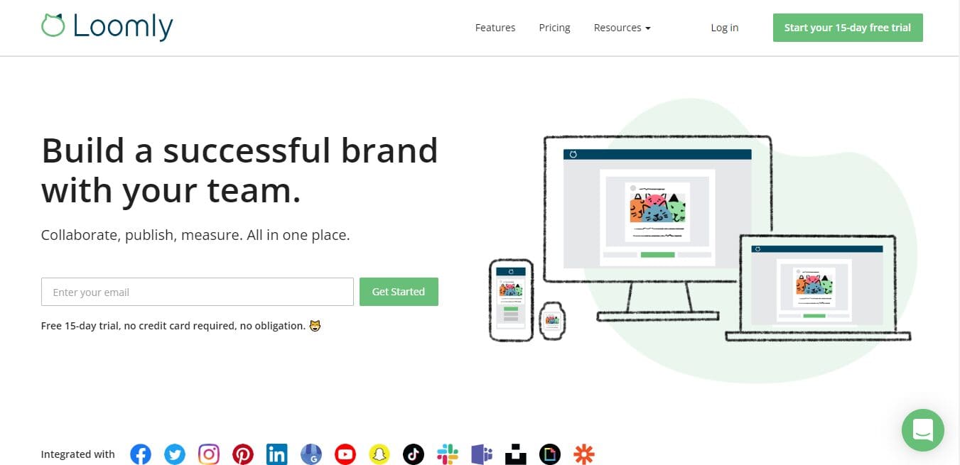 loomly home page